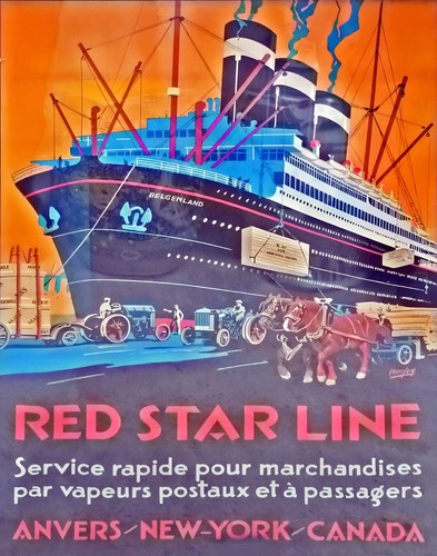 Red star line door - red,