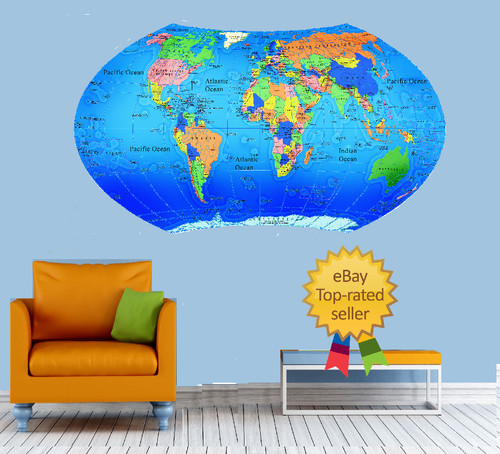 Educational world map globe - map,