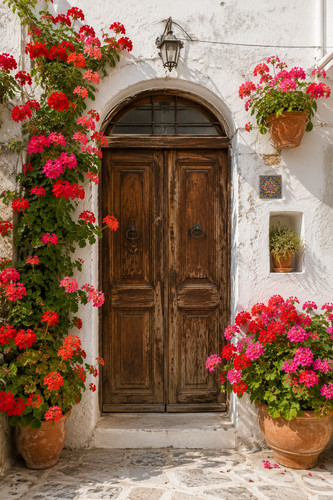 Old wooden door - door, mediterranean