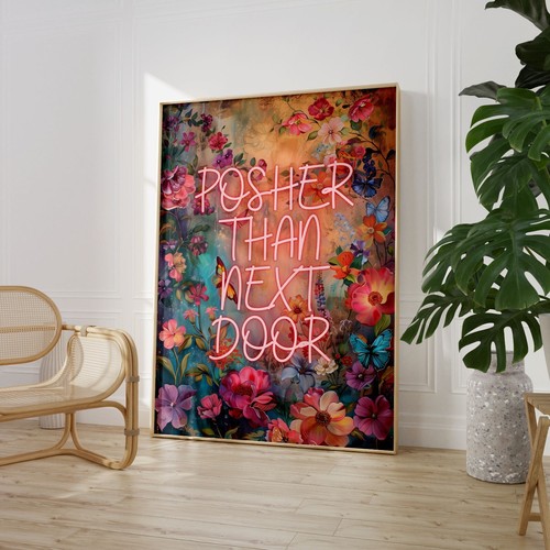 Posher than next door print - than,