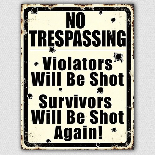 Trespassing violators will - no,