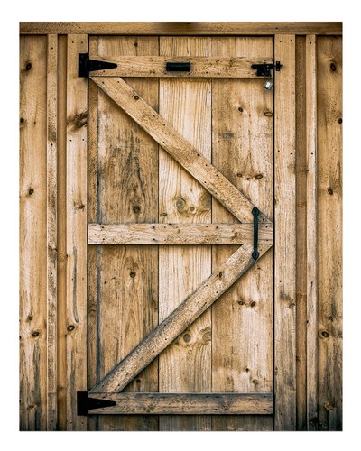 Rustic barn door poster - door,